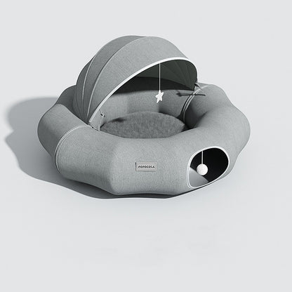 HideHoop™ – Collapsible Donut Tunnel Bed for Kittens Product information: Color classification: cat tunnel nest, cat tunnel nest + summer ice nest Applicable size: [removable, washable and foldable] [fat cat can drill] [cool and breathable] Material: Shum