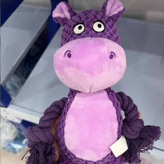 Plush Rope Tug Toy – Squeaky & Fun Training for Dogs Overview: 100% brand new and high quality. It's a good gift for your pet. hours of fun for you and your dog. Product Information: Color: hippo Material: Plush Category: Pet Toys Packing List: Plush toy