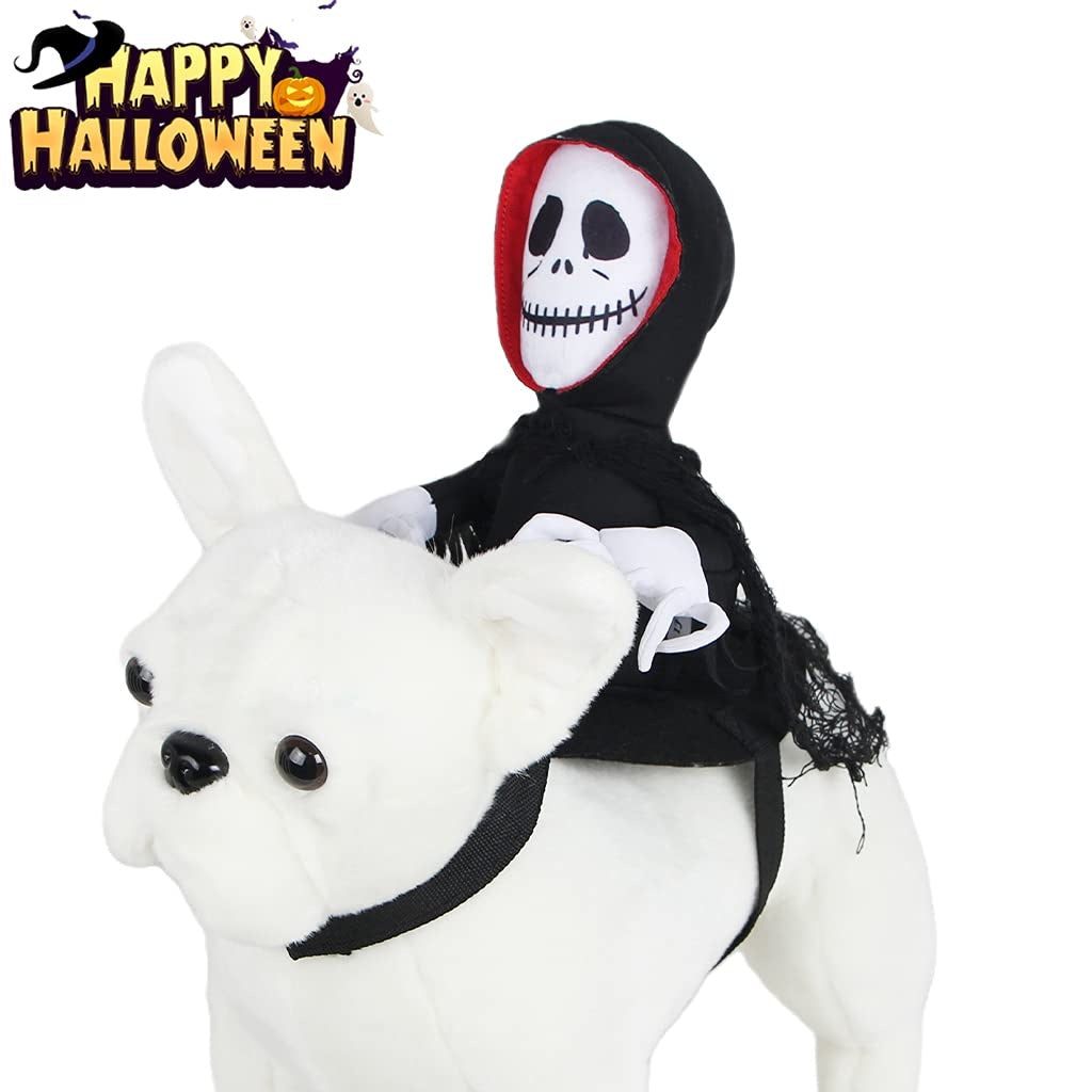 SpookyPaws™ Halloween Vest Overview: Unique and vivid design: The super realistic Horror mask is an excellent Halloween cosplay accessory. When pets wear this costume, they become cool and look scary, but also fun. Let your pet join the party and be the s