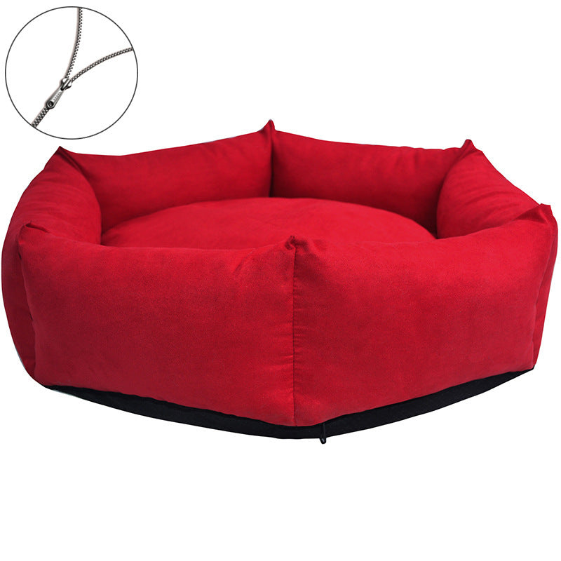 CozyHaven™ – All-Weather Washable Dog Kennel Product information: Materials: cloth Product category: pet nest Color: red, yellow, wine red, khaki, blue, dark green, light gray, dark gray, dark brown, purple Size: Outer Diameter S:50cm/19.68inch M:60cm/23.