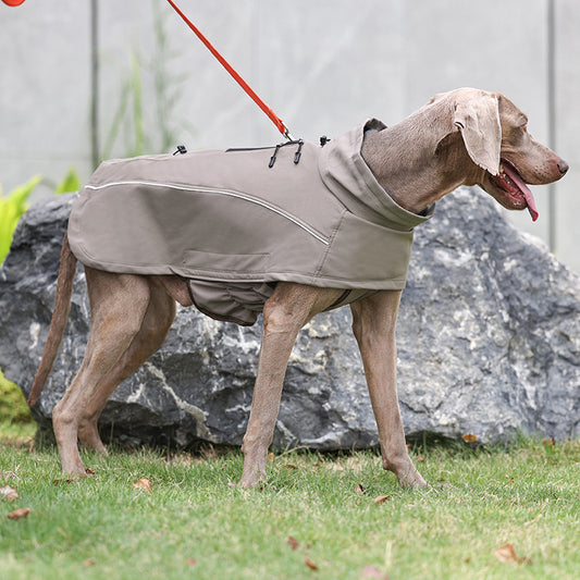 Weatherproof Soft Shell Jacket Product information: Color: Rock brown, blue, black Size: XS,S,M,L,XL,2XL,3XL Applicable gender: general Material: Polyester Fiber Style: British style Category: pet clothing Packing list: Dog clothes *1 Product Image: Pet J