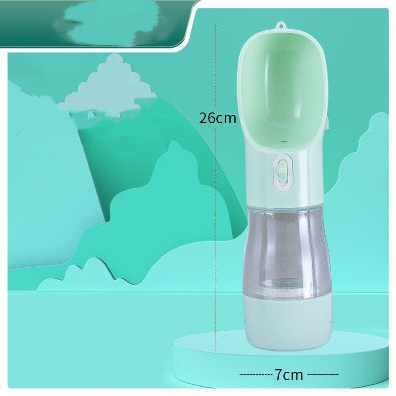 PawTrio Travel Cup Product Information: Material: Plastic Color: blue, pink, green, grey Size: 25.5x7x7cm Weight: 180g Capacity: 458ml Features: Plastic material for human use, high-temperature resistance, no deformation when filled with hot water Large o