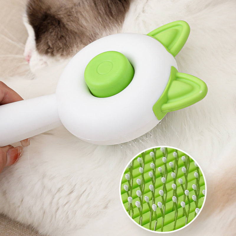 Self-Cleaning Pet Grooming Brush Overview: Keep Your Pets Looking Their Best — Without the Mess! Make grooming time effortless and enjoyable for both you and your furry friend. This self-cleaning pet grooming brush gently removes loose hair, tangles, and