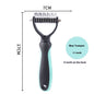KnotAway™ Dual Pet Comb Product information: Specifications: Pink small size, pink large-sized, blue Small size small size, blue plus size, new style pink small size, new style pink pink large-sized, new blue color blue Small size small size, new blue col