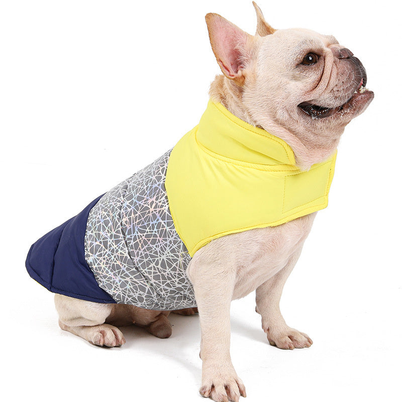 Warm Down Coat – Thick & Weatherproof Dog Wear Overview: Unique design, adapt to various pet body types. Excellent material, friendly to pet skin and hair. Specification: Material: water repellent cloth + a layer of cotton Product category: cotton Color: