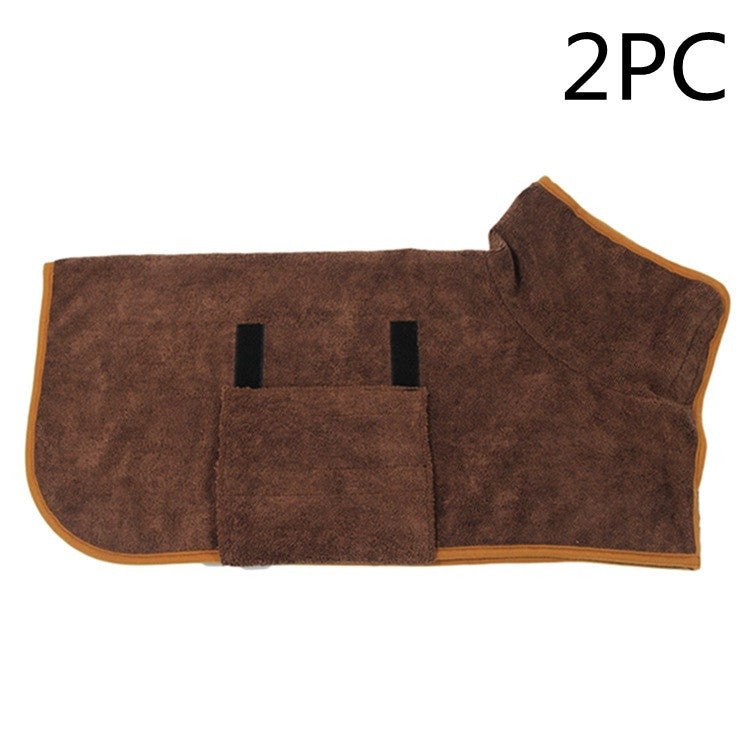 DryPaws™ Microfiber Bathrobe Overview: 1. Dog Bathrobe Towel, Dog Fast Drying Dog Drying Coat with Adjustable Chest Neck Strap, Super Absorbent Microfiber Material Pet Drying Moisture Absorbing Bathrobe with Hook and Loop 2. Healthy and skin-friendly mate