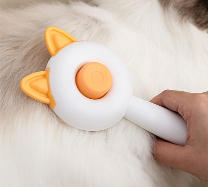 Self-Cleaning Pet Grooming Brush Overview: Keep Your Pets Looking Their Best — Without the Mess! Make grooming time effortless and enjoyable for both you and your furry friend. This self-cleaning pet grooming brush gently removes loose hair, tangles, and