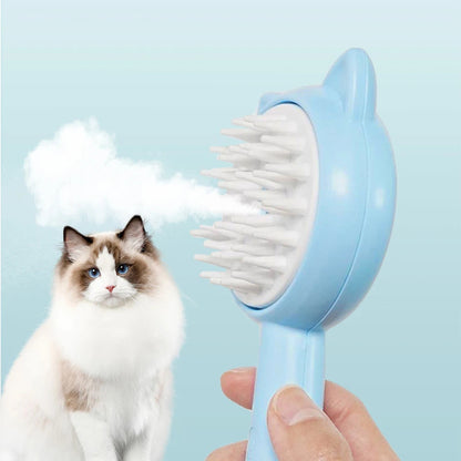MistBrush – Rechargeable Self-Cleaning Pet Grooming Brush Overview: 1. Multi-Purpose Pet Grooming: The hair remover brush is a versatile pet grooming tool that offers multiple benefits. It effortlessly removes stray cat hair while providing a delightful m
