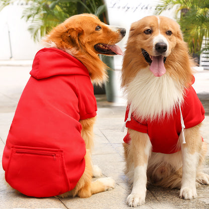 Zipper Pocket Dog Sweater – Stylish & Functional Pet Wear Product information: Material: Polyester Application: Pet Color: big dog zipper pocket sweater pure red, big dog zipper pocket sweater ginger yellow, big dog zipper pocket sweater lake blue, big do