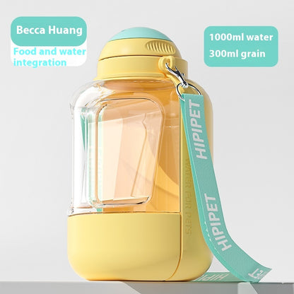 PawSip & Snack Pot 2-in-1 Portable Dog Water & Food Bottle – Hydration On-the-Go Make every walk, hike, or travel adventure with your furry companion easier with our 2-in-1 Dog Water Bottle with Food Container. Designed for convenience, durability, and po