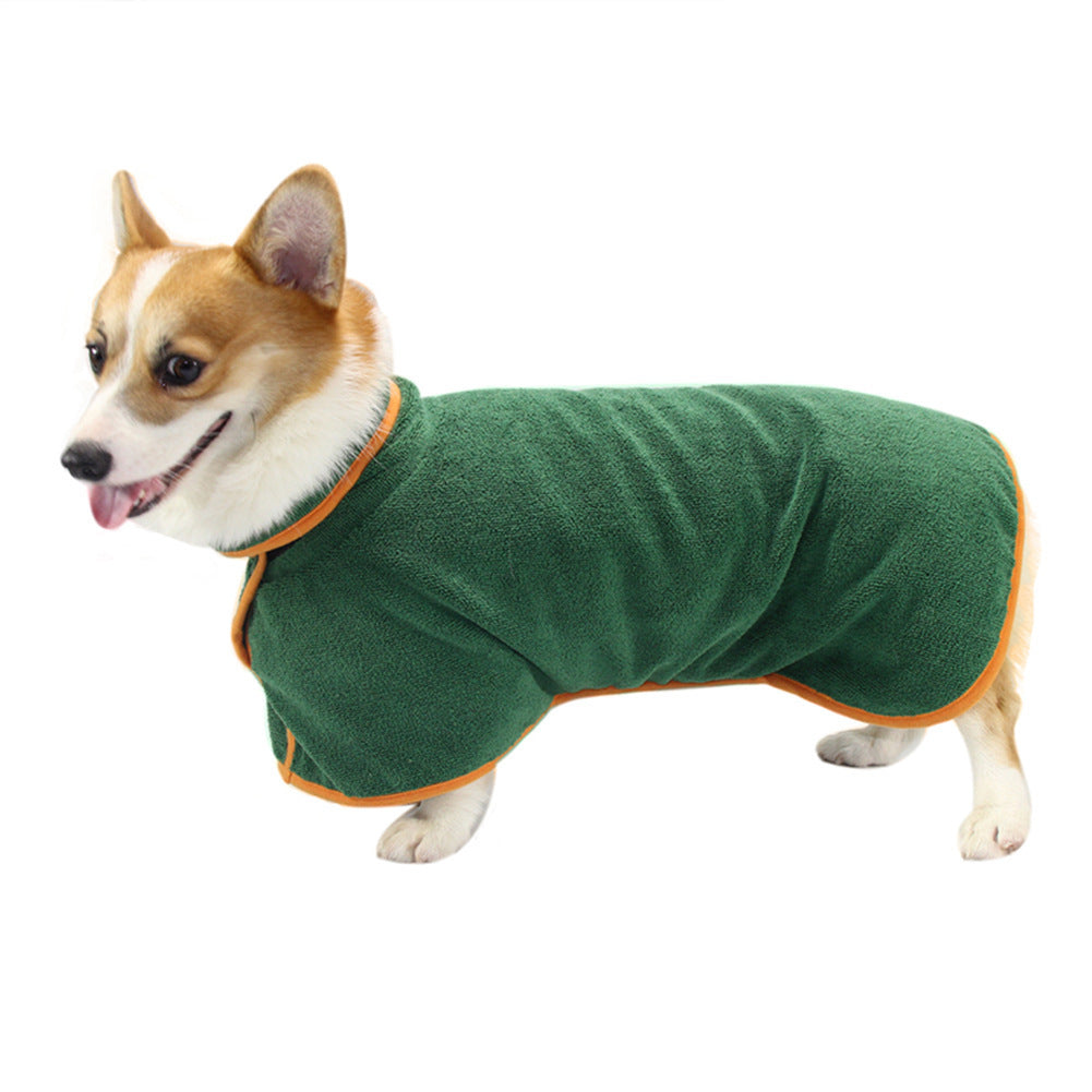 DryPaws™ Microfiber Bathrobe Overview: 1. Dog Bathrobe Towel, Dog Fast Drying Dog Drying Coat with Adjustable Chest Neck Strap, Super Absorbent Microfiber Material Pet Drying Moisture Absorbing Bathrobe with Hook and Loop 2. Healthy and skin-friendly mate