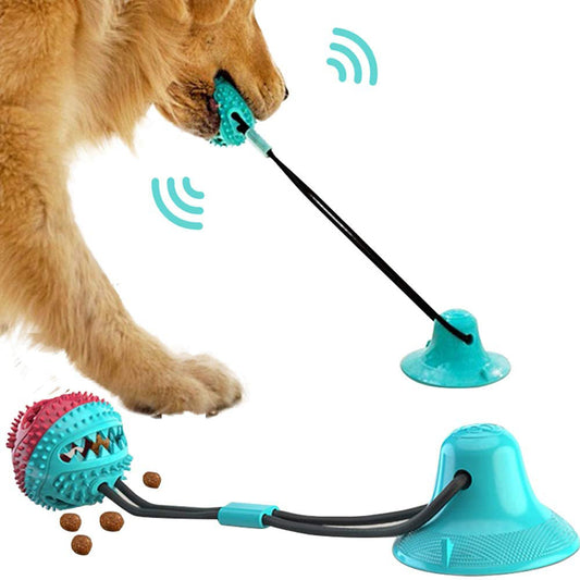 TugClean – Suction Cup Dog Toy with Chew & Toothbrush Ball Overview: Many dogs suffer from bad breath and periodontitis due to poor oral hygiene, but chew toy can rub off the tartar and make your dog's teeth healthier. It enhances the dog's enthusiasm, an