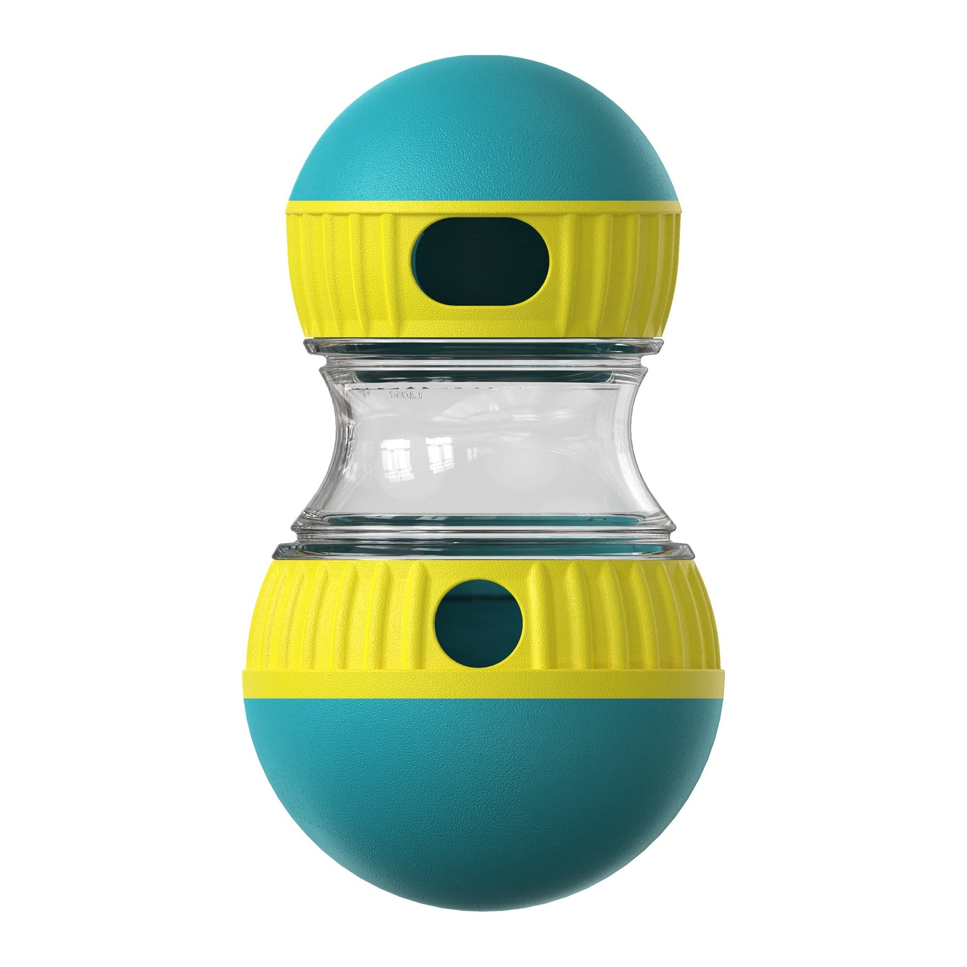 TreatTumbler Overview: DURABLE MATERIAL & THICKENED LARGE BARN - To ensure long-term use and pet health and safety, both ends of the dumbbell treat dispensing dog toy and dog treat dispenser toy are made of durable non-toxic nylon. And we thickened and en