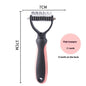 KnotAway™ Dual Pet Comb Product information: Specifications: Pink small size, pink large-sized, blue Small size small size, blue plus size, new style pink small size, new style pink pink large-sized, new blue color blue Small size small size, new blue col
