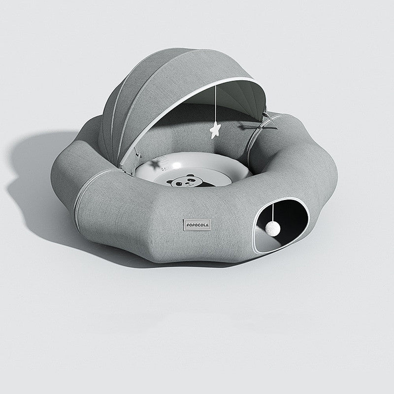 HideHoop™ – Collapsible Donut Tunnel Bed for Kittens Product information: Color classification: cat tunnel nest, cat tunnel nest + summer ice nest Applicable size: [removable, washable and foldable] [fat cat can drill] [cool and breathable] Material: Shum