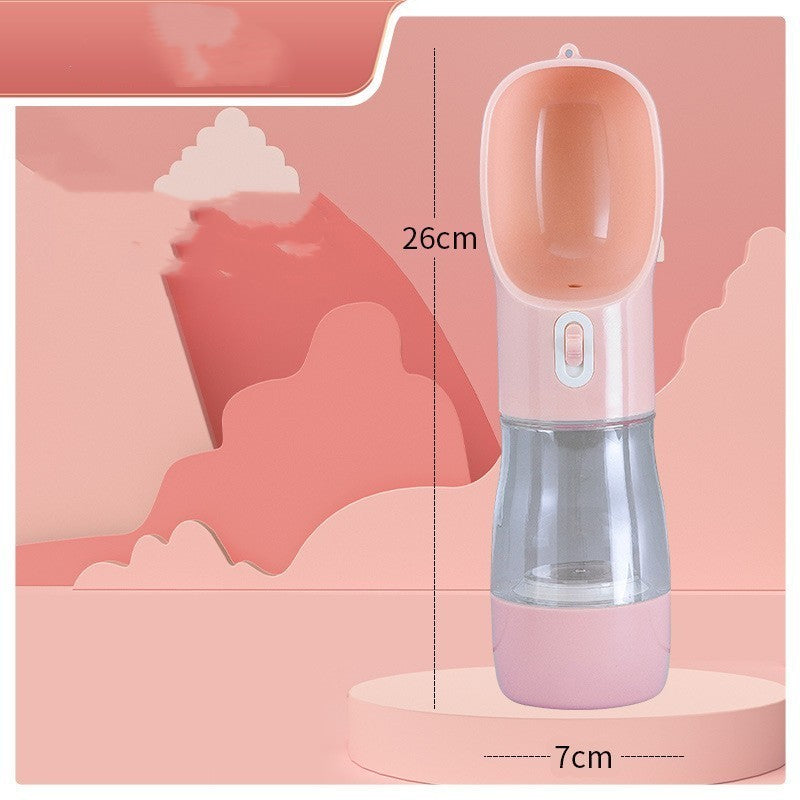 PawTrio Travel Cup Product Information: Material: Plastic Color: blue, pink, green, grey Size: 25.5x7x7cm Weight: 180g Capacity: 458ml Features: Plastic material for human use, high-temperature resistance, no deformation when filled with hot water Large o