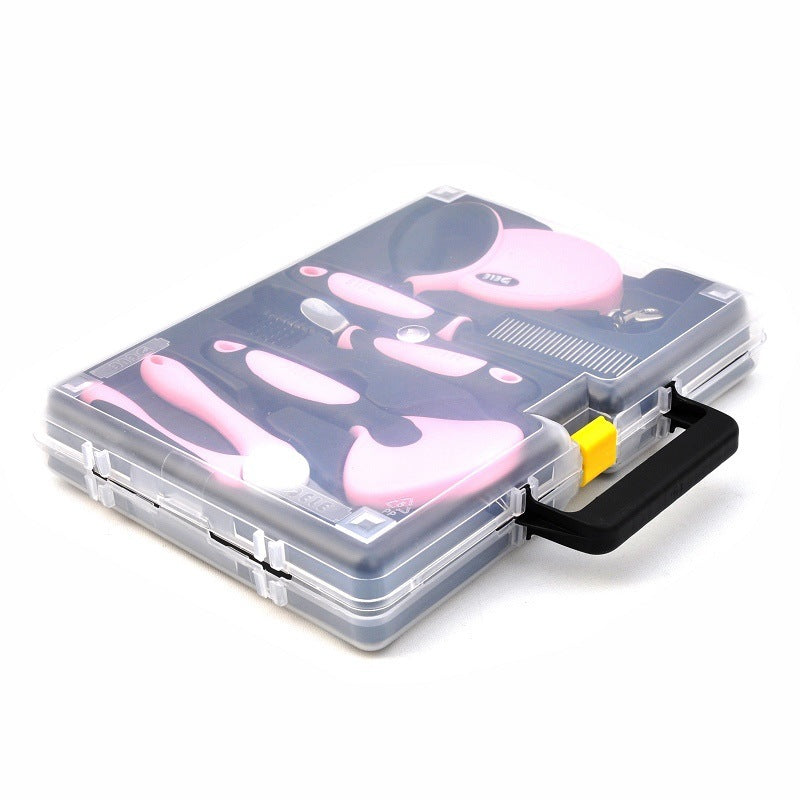 GoPaw™ – Pet Traction Rope & Grooming Kit Combo Overview: 1. Contains almost all the necessities 2. It is lightweight and easy-taking. Specification: Material: plastic + stainless steel Color: blue, pink Package Content: Plastic beauty kit *1 30kg pulling