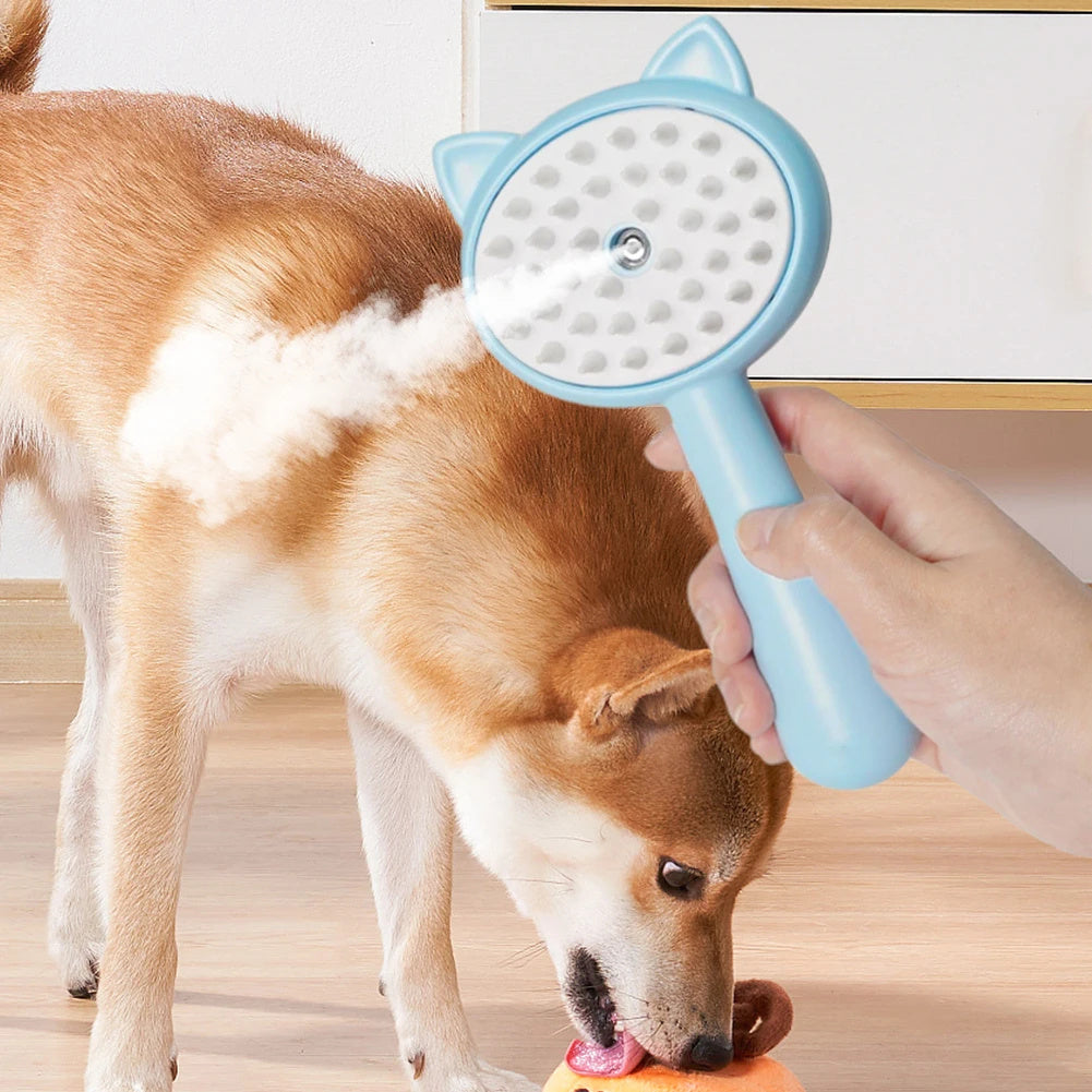 MistBrush – Rechargeable Self-Cleaning Pet Grooming Brush Overview: 1. Multi-Purpose Pet Grooming: The hair remover brush is a versatile pet grooming tool that offers multiple benefits. It effortlessly removes stray cat hair while providing a delightful m