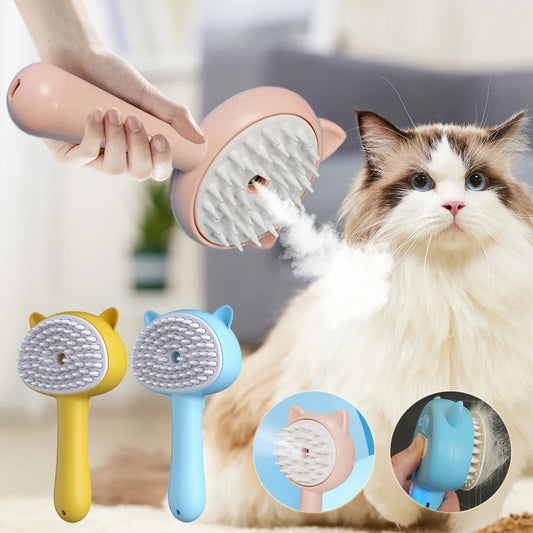 MistBrush – Rechargeable Self-Cleaning Pet Grooming Brush Overview: 1. Multi-Purpose Pet Grooming: The hair remover brush is a versatile pet grooming tool that offers multiple benefits. It effortlessly removes stray cat hair while providing a delightful m