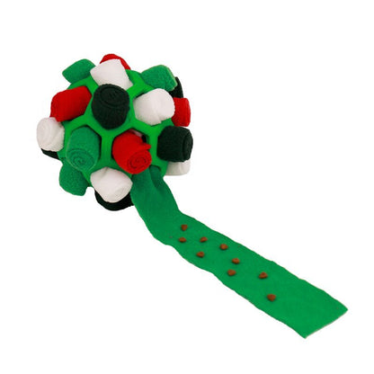 SniffFun™ Product information: Product category: Sniff toys Material: fleece+TPR rubber Specification: fried ball Color: red sphere rainbow color, green sphere rainbow color, white red green Christmas, pink purple, blue, unicorn color, white yellow orange