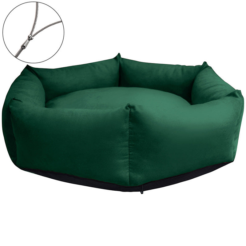 CozyHaven™ – All-Weather Washable Dog Kennel Product information: Materials: cloth Product category: pet nest Color: red, yellow, wine red, khaki, blue, dark green, light gray, dark gray, dark brown, purple Size: Outer Diameter S:50cm/19.68inch M:60cm/23.