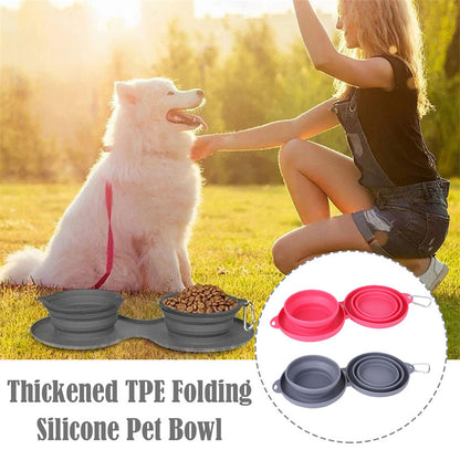 PetFold Twin Bowl Collapsible Double Dog & Cat Bowl – Portable, Spill-Proof, Travel-Friendly Feed your furry companions with ease—anywhere, anytime. This foldable double bowl is the ultimate solution for pet parents on the go. Whether it’s a quick walk, a