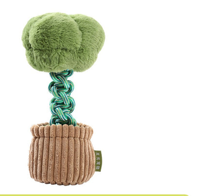 Bite-Resistant Rope Toy – Strong & Fun Dog Teether Product information: Color: [mushroom bend and hitches | Yellow coffee],[broccoli bend and hitches | Green coffee]] Material: Polyester Category: Pet Toys West Blue Flower Knot Toy: 30 * 13cm Mushroom kno