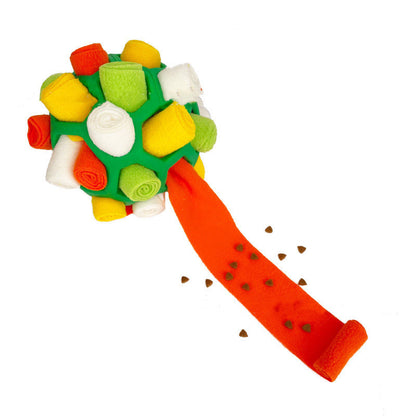 SniffFun™ Product information: Product category: Sniff toys Material: fleece+TPR rubber Specification: fried ball Color: red sphere rainbow color, green sphere rainbow color, white red green Christmas, pink purple, blue, unicorn color, white yellow orange
