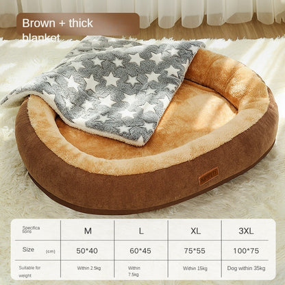 WarmiePaws™ Cozy Bed Product Details: Material: Cotton Product Category: Bed Specifications: M [size 50*40cm] (recommended for pets within 5 catties), L [size 60*45cm] (recommended for pets within 15 catties), XL [size 75*55cm] (recommended for pets withi