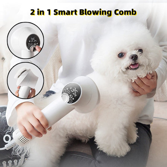 GroomBlow™ – Silent Smart Dryer & Comb for Pets Dry and groom your pet with ease using the GroomBlow™ Smart Pet Hair Dryer – the ultimate 2-in-1 tool designed to keep your dog or cat calm, clean, and fluffy. 2-in-1 Blow & Brush: Dries and detangles at the