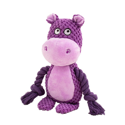 Plush Rope Tug Toy – Squeaky & Fun Training for Dogs Overview: 100% brand new and high quality. It's a good gift for your pet. hours of fun for you and your dog. Product Information: Color: hippo Material: Plush Category: Pet Toys Packing List: Plush toy