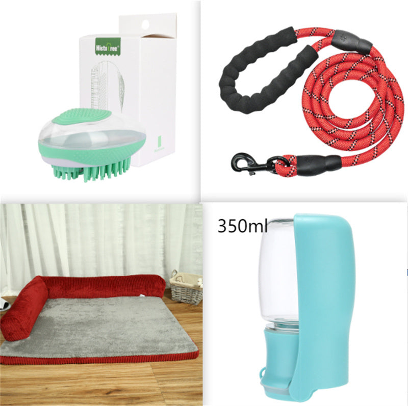 FlexiRest™ Pet Bed Product Name: Corduroy Pet Sofa Material: high-quality corduroy + non-slip cloth padding: high-density sponge Specifications: S ---- 55 * 45 * 13cm Recommended for pets under 8 kg M --- 70 * 55 * 15cm Recommended for pets under 25 kg L-