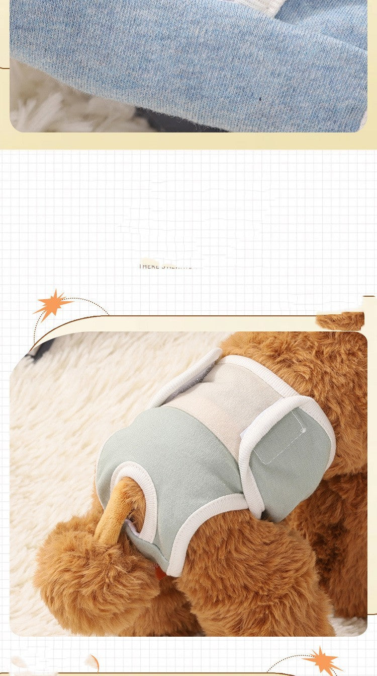 Dog Physical Safety Pants Comfortable Breathable Pure Cotton Product information: Size: S: Waist circumference 24-28cm,M: Waist circumference 26-32cm,L: Waist circumference 30-36cm,XL: Waist circumference 34-40cm, average size Features: breathable and com