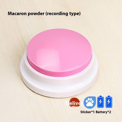 TalkPaws™ – Dog Communication Button with Voice Product information: Color: Recording model [macaron purple], recording model [macaron Gray], recording model [macaron pink], recording model [macaron yellow], recording model [macaron Green]], recording Mod