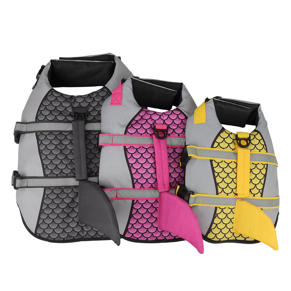 SharkPup Dog Life Vest Overview: PET LIFEJACKET WITH HIGH BUOYANCY - The life jacket is made of ripstop Oxford cloth. The body of the pet life vest is filled with EPE and the belly is made of diving fabric so that the pet lifejacket supplies high buoyancy