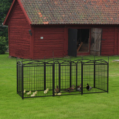 FurFort Outdoor Pen Heavy-Duty 8-Panel Metal Dog Playpen – 32" Height, Foldable with Door Spacious. Safe. Sturdy. Your Pet’s Personal Playground. Product Overview Give your pet the freedom to play, rest, and explore safely with this indoor & outdoor dog p