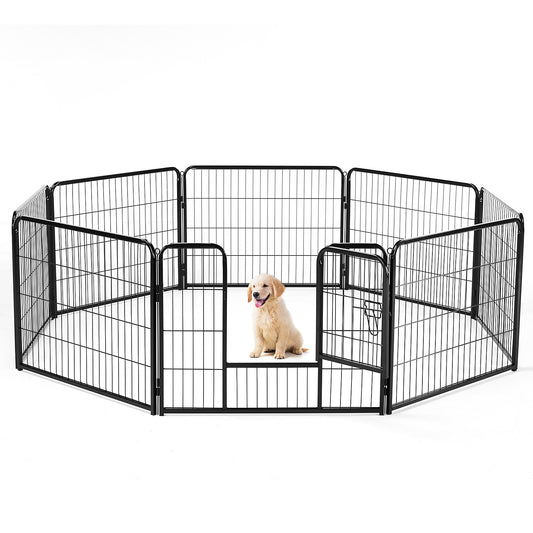 PawPlay Indoor Fence Dog Playpen – Model Specifications Model Code Panels Height (in) Configuration Assembled Dimensions (L × W × H) Package Size (L × W × H) Net Weight Gross Weight ZHUMI-DOGF-8S01-24S 8 Panels 23.60" Single Door 92.10" × 32.60" × 23.60"