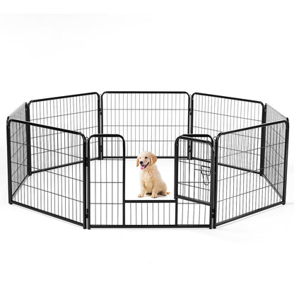 PawPlay Indoor Fence Dog Playpen – Model Specifications Model Code Panels Height (in) Configuration Assembled Dimensions (L × W × H) Package Size (L × W × H) Net Weight Gross Weight ZHUMI-DOGF-8S01-24S 8 Panels 23.60" Single Door 92.10" × 32.60" × 23.60"