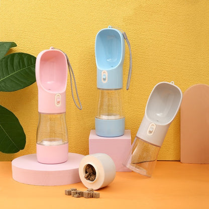 PawTrio Travel Cup Product Information: Material: Plastic Color: blue, pink, green, grey Size: 25.5x7x7cm Weight: 180g Capacity: 458ml Features: Plastic material for human use, high-temperature resistance, no deformation when filled with hot water Large o