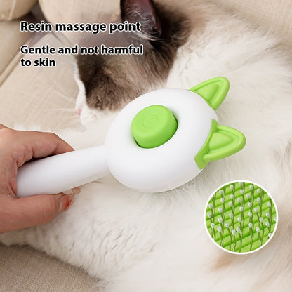 Self-Cleaning Pet Grooming Brush Overview: Keep Your Pets Looking Their Best — Without the Mess! Make grooming time effortless and enjoyable for both you and your furry friend. This self-cleaning pet grooming brush gently removes loose hair, tangles, and
