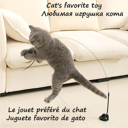 Interactive Cat Wand – Detachable Rod & Sucker Toy Product information: Material: feathers, hardware accessories, suction cups, PVC rods, steel wires Style: simple and stylish Features: funny cat Colour: Picture color Packing list: Funny cat stick*1 Produ