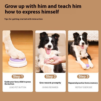 TalkPaws™ – Dog Communication Button with Voice Product information: Color: Recording model [macaron purple], recording model [macaron Gray], recording model [macaron pink], recording model [macaron yellow], recording model [macaron Green]], recording Mod