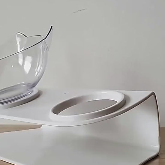 FurSpine Cat Feeder Product information: Shape:Round Material: Plastic Complete automatic feeding: Yes Product No.: Cat head transparent double bowl Color: Transparent cat head bowl Easy to clean transparent bowl: For dogs and cats Transparent bowl of cat
