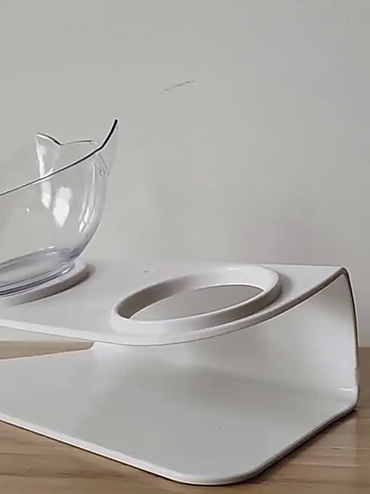 FurSpine Cat Feeder Product information: Shape:Round Material: Plastic Complete automatic feeding: Yes Product No.: Cat head transparent double bowl Color: Transparent cat head bowl Easy to clean transparent bowl: For dogs and cats Transparent bowl of cat