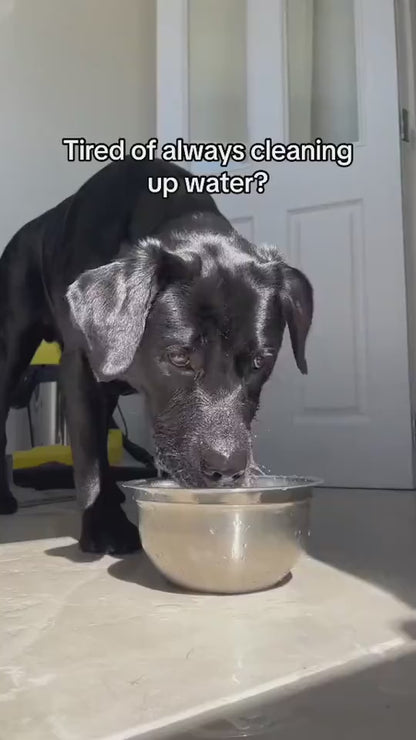 SpillSafe Pet Feeder Overview: 1.Extreme Large Capacity: With the dimension 8.8 x 7.2 x 2 inches, the bowl has a pretty large and practical capacity, about 35oz in total, which is enough for dogs to drink a whole day. 2.Double Anti-spill: The waterproof e