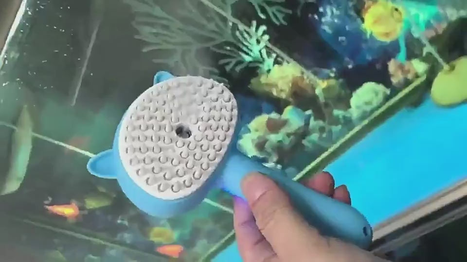 MistBrush – Rechargeable Self-Cleaning Pet Grooming Brush Overview: 1. Multi-Purpose Pet Grooming: The hair remover brush is a versatile pet grooming tool that offers multiple benefits. It effortlessly removes stray cat hair while providing a delightful m
