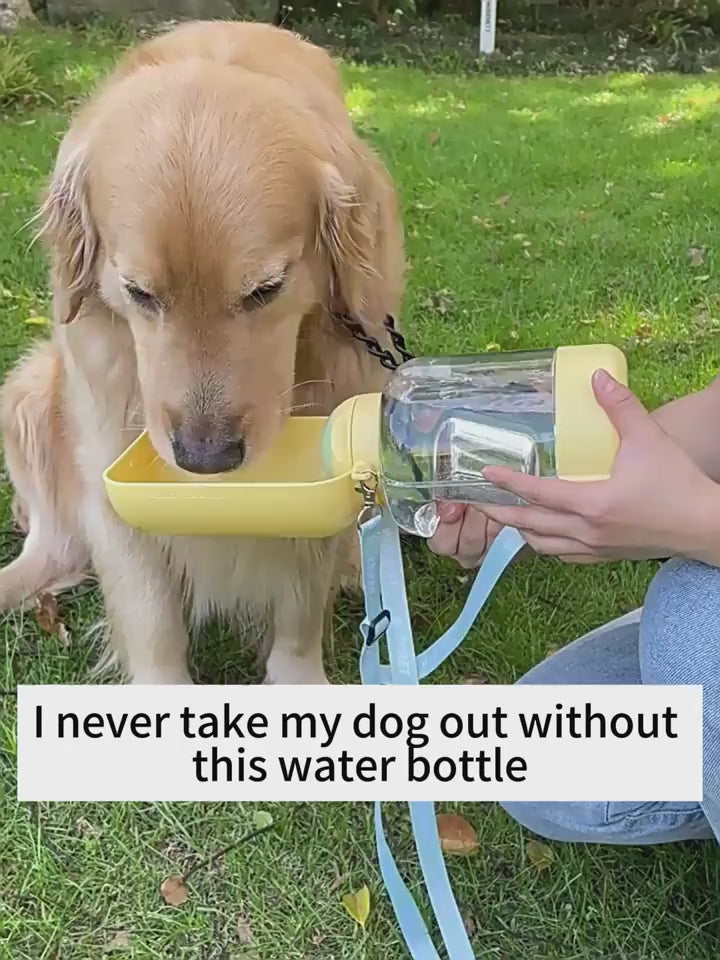 PawSip & Snack Pot 2-in-1 Portable Dog Water & Food Bottle – Hydration On-the-Go Make every walk, hike, or travel adventure with your furry companion easier with our 2-in-1 Dog Water Bottle with Food Container. Designed for convenience, durability, and po