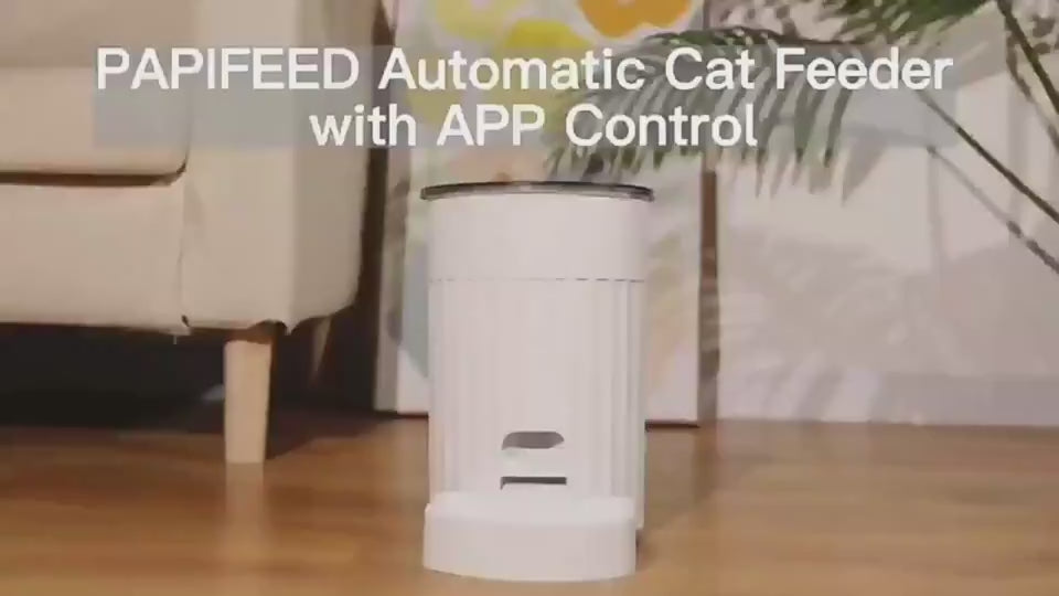 PurrBot™ – Automatic Feeding with Smart Control Product information: Color: White Specification: Button, WIFI Material: PP Import or not: no Category: Pet tableware Packing list: Feeding device * 1 Product Image: Automatic Feeders