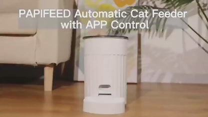 PurrBot™ – Automatic Feeding with Smart Control Product information: Color: White Specification: Button, WIFI Material: PP Import or not: no Category: Pet tableware Packing list: Feeding device * 1 Product Image: Automatic Feeders