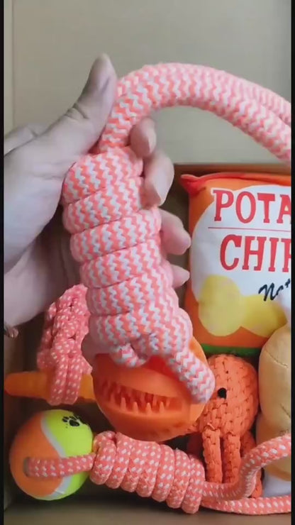 SnackRope – Interactive Leaking Ball for Chewing & Cleaning Teeth Overview: 1. Rubber balls and dog bite chew balls keep your dog's teeth and gums clean and healthy. 2. The surface protrudes from the particles, which can grind teeth and protect the oral h
